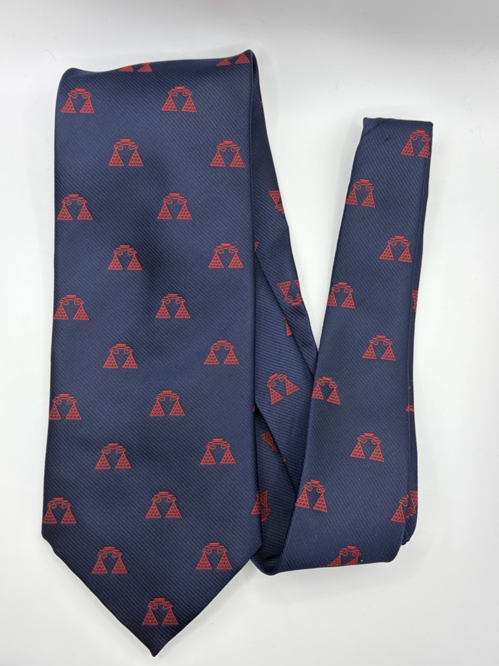 Vintage The Varsity Shop Oxford Tie Scales of Justice Barrister Wig Navy Red